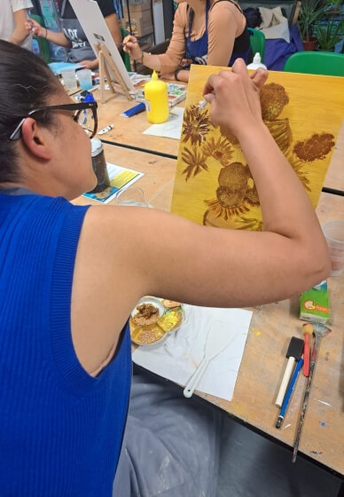 Palette Knife Textured Painting Class: Van Gogh's Sunflowers