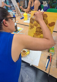 Palette Knife Textured Painting Class: Van Gogh's Sunflowers