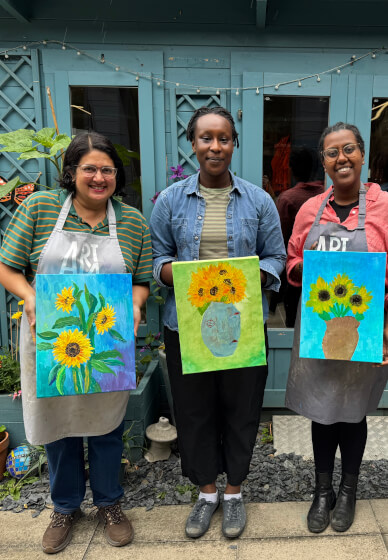 Palette Knife Textured Painting Class: Van Gogh's Sunflowers