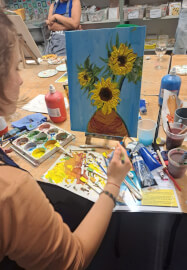 Palette Knife Textured Painting Class: Van Gogh's Sunflowers