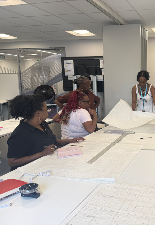 Textiles class in Lower Edmonton, London