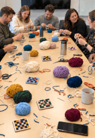 Plastic Mesh Weaving Coaster Workshop