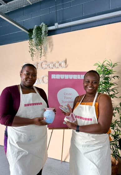 Pottery Painting Experience: Hands and Stories