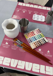 Pottery Painting Experience: Hands and Stories