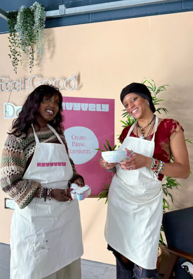 Pottery Painting Experience: Hands and Stories