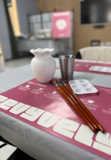 Pottery Painting Experience: Hands and Stories