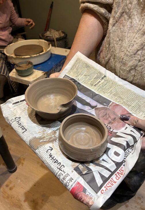Pottery class in Kirknewton, Scotland