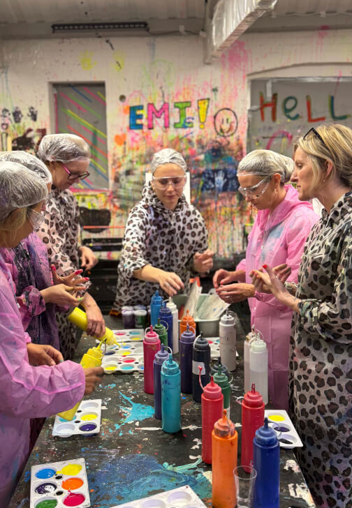 Painting class in Archway with Splatter Room Studio
