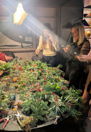 Relaxed Afternoon Christmas Wreath Workshop