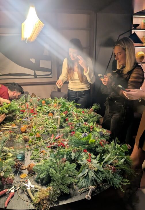 Relaxed Afternoon Christmas Wreath Workshop
