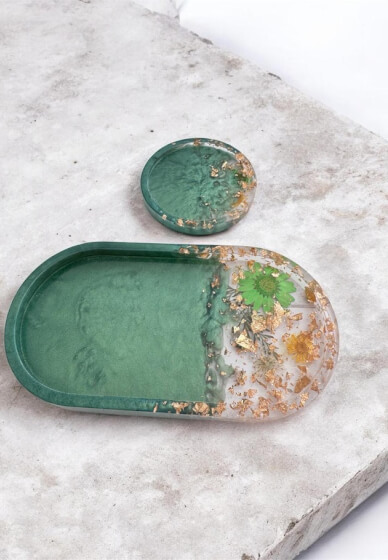 Resin Art Class: Trinket Tray and Coaster