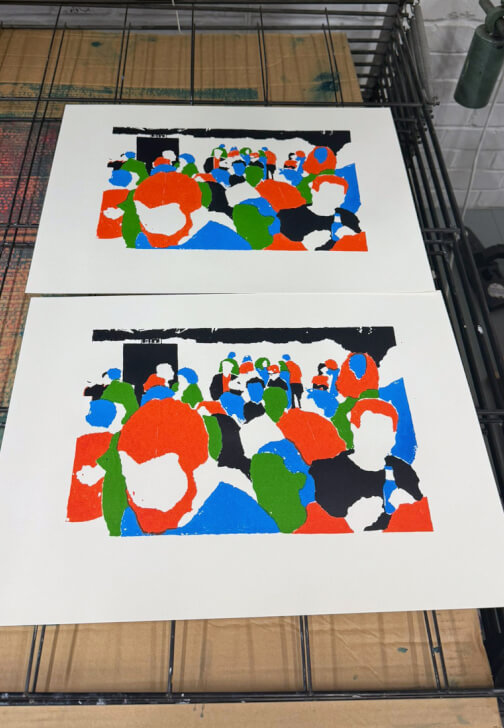 Photo from a textiles class in London