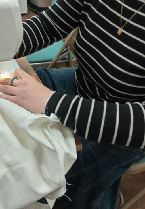 Textiles class in Stratford, London