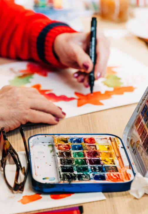 Painting class in Findern with Sometimes Sarah Paints