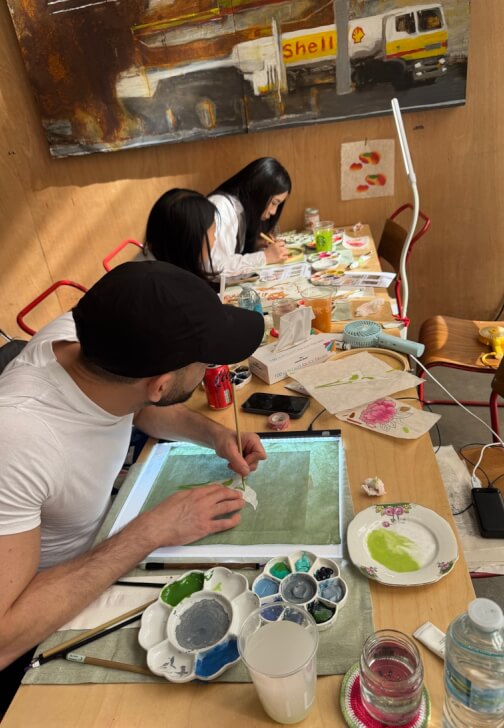 Painting class in Bloomsbury with Lea Kim