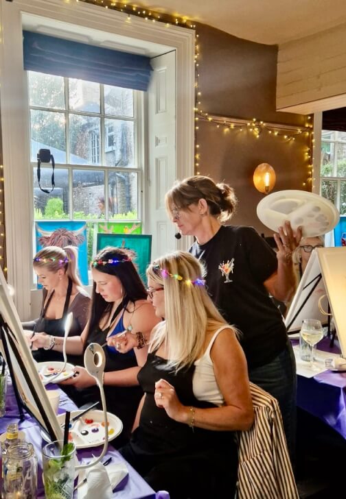 Painting class in Cheadle with Cocktails n Canvas