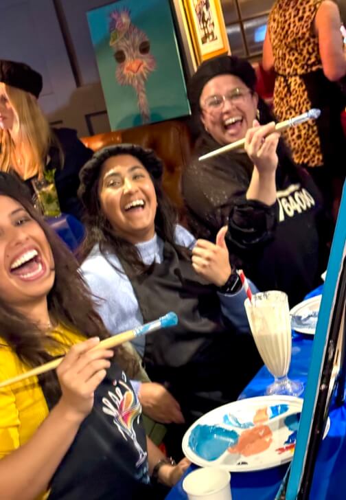 Painting class in Cheadle with Cocktails n Canvas