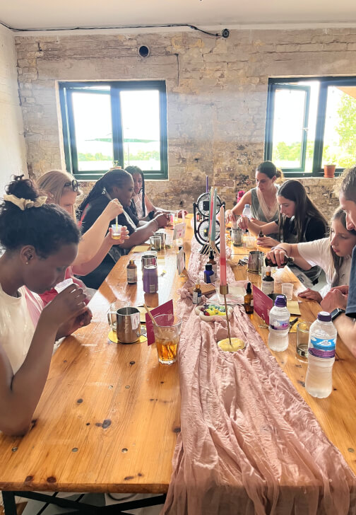 Photo from a candle Making class in Portsmouth