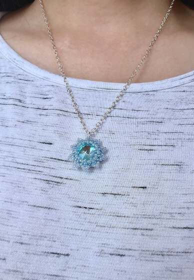 Something Blue - Japanese Crystal Pendant Necklace Workshop