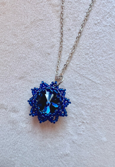 Something Blue - Japanese Crystal Pendant Necklace Workshop
