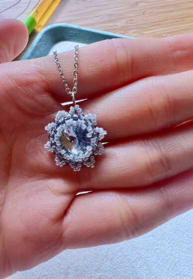 Something Blue - Japanese Crystal Pendant Necklace Workshop