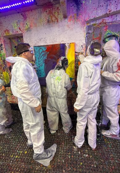 Splatter Painting Team Building Workshop