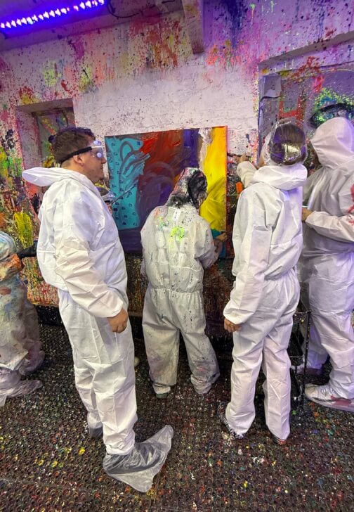 Splatter Painting Team Building Workshop