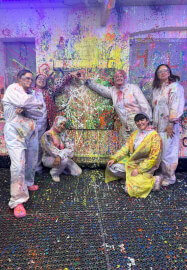 Splatter Painting Team Building Workshop
