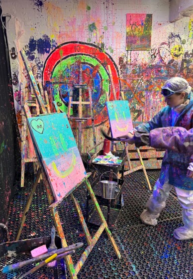 Splatter Painting Team Building Workshop