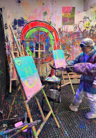 Splatter Painting Team Building Workshop