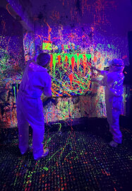 Splatter Painting Team Building Workshop