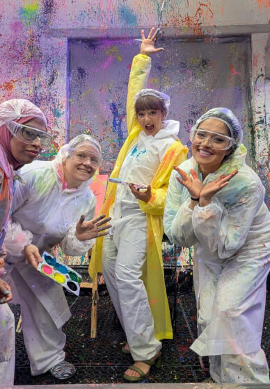 Splatter Painting Team Building Workshop