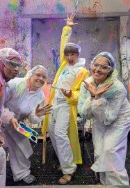 Splatter Painting Team Building Workshop