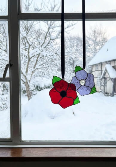 Stained Glass Poppy Lightcatcher Workshop