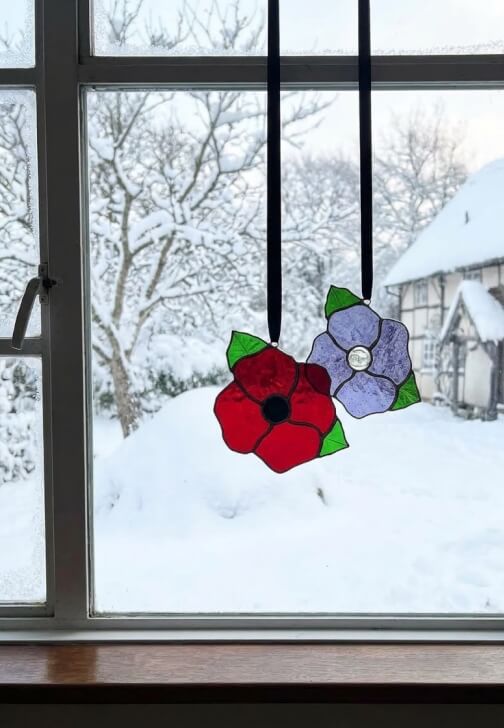 Stained Glass Poppy Lightcatcher Workshop