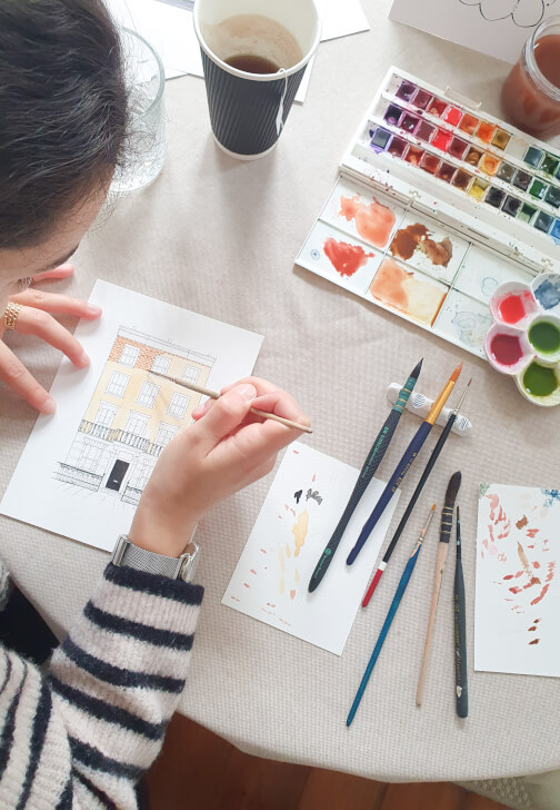 Painting class in Putney
