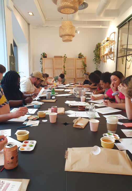 Painting class in Putney, London