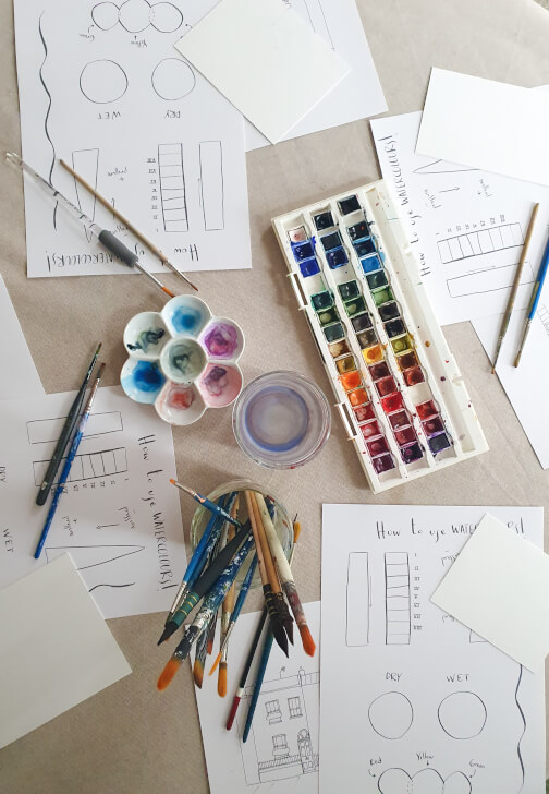 Painting class in Putney with AnnaObert Illustration