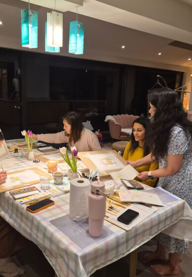 Watercolour Painting and Indian Food Experience