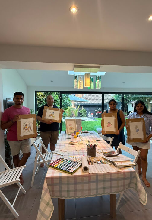 Painting class in Willen