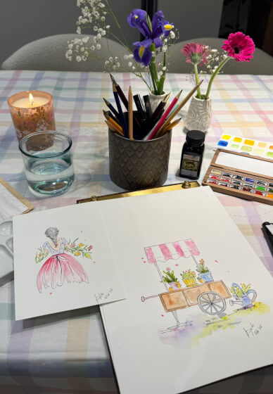 Watercolour Painting and Indian Food Experience