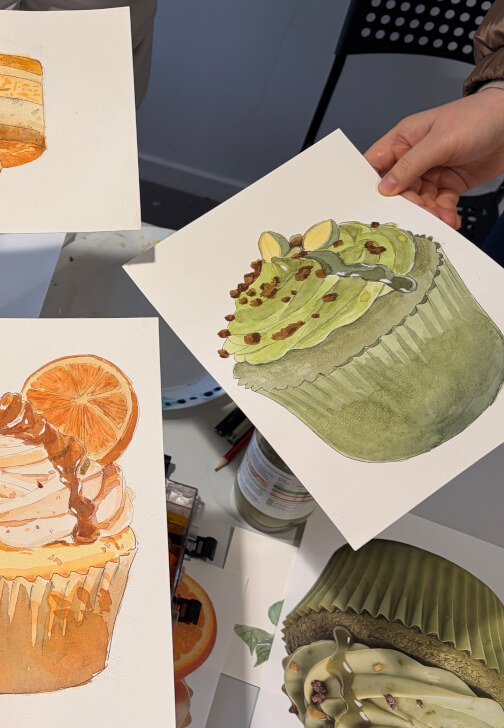 Painting class in Edinburgh, Scotland