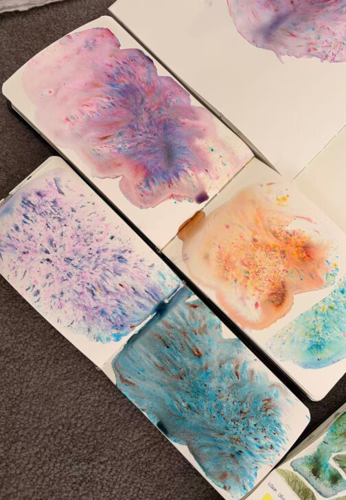 Painting class in Edinburgh with Ash lab art studio