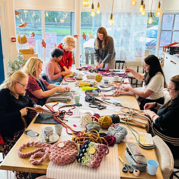 Textiles class by Knotty Potty