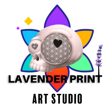 Lavender print Art studio