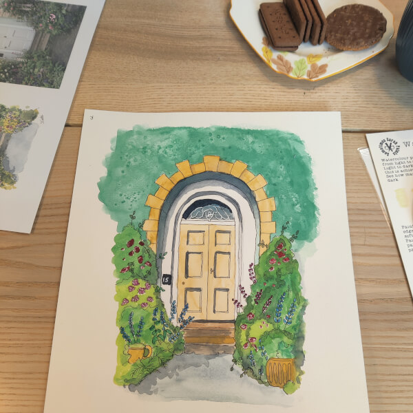 Beginners Ink and Watercolour Sketchalong Workshop review by Susan Friday - Leicester