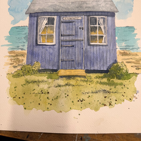 Beginners Ink and Watercolour Sketchalong Workshop review by Linda Anderson - Leicester