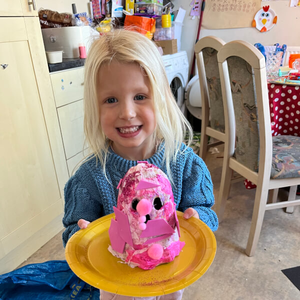Kids Halloween Mache Ghost Workshop review by Paula Riley - Southampton