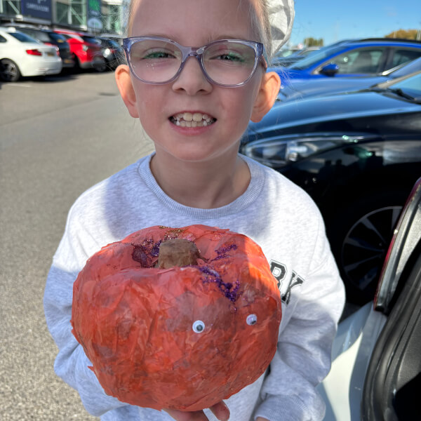 Kids' Halloween Mache Pumpkin Workshop review by Emma Gregory - Warrington