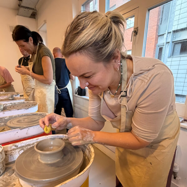 Pottery Class Wheel Throwing - BYOB and Pottery Manchester review by Emma Johanna Fitzgerald - Manchester